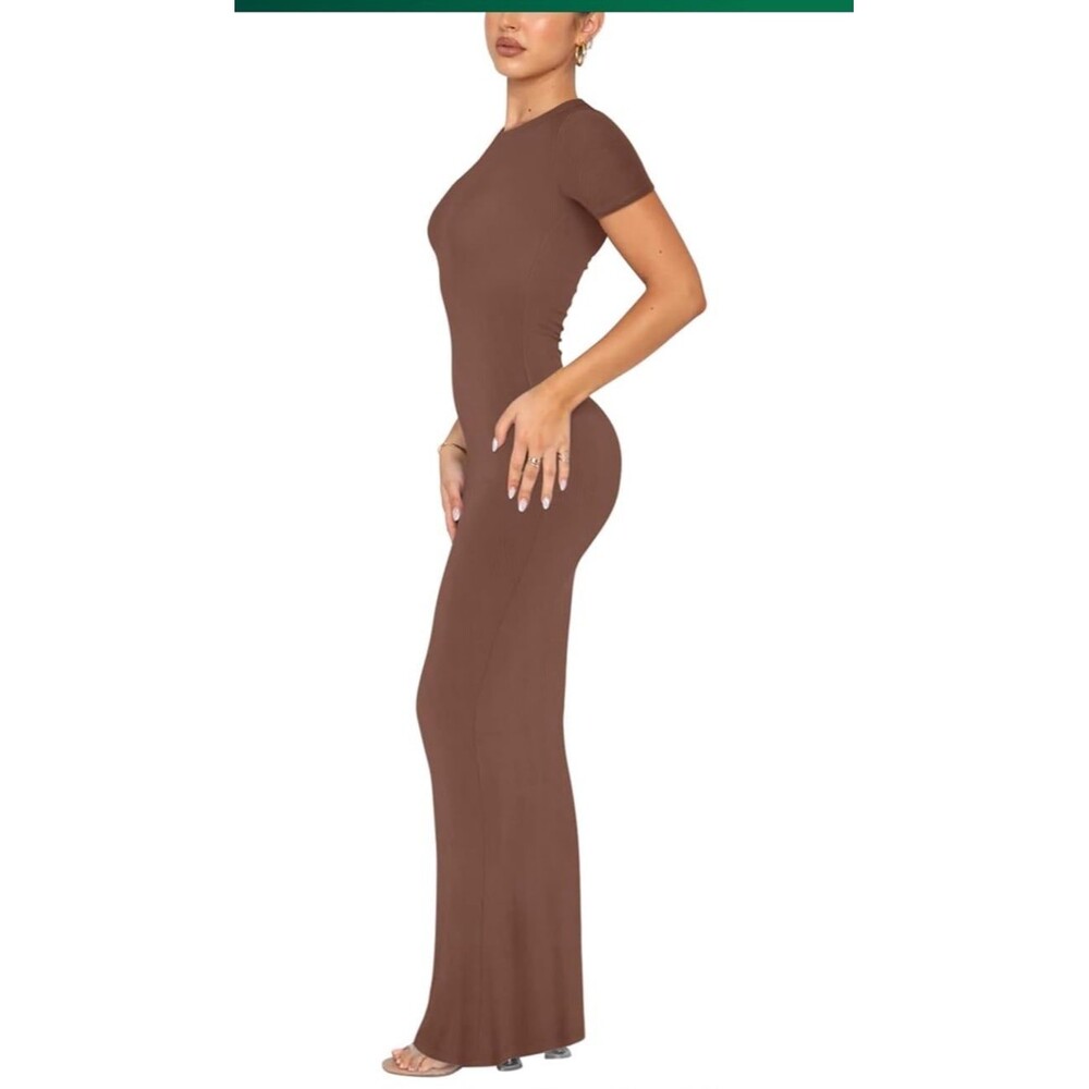 REORIA Women's Basic Summer Casual Lounge Long Maxi Dress Elegant NWT size S